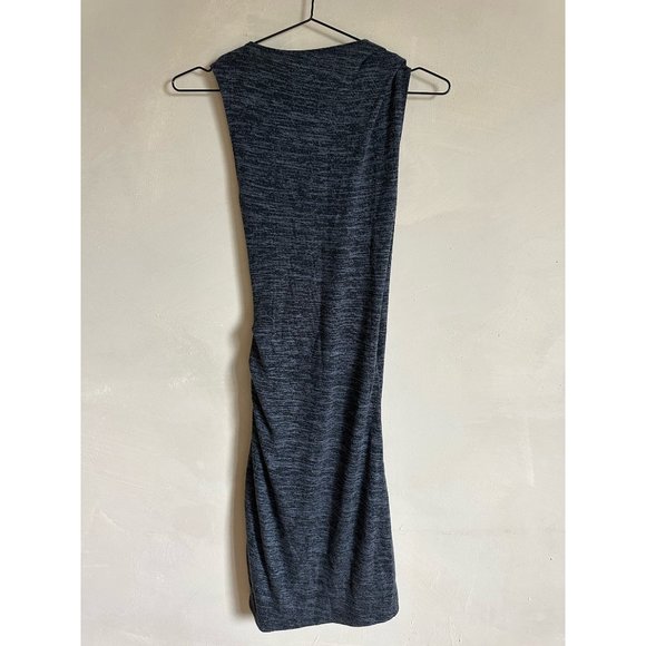 Aritzia Gray Gathered Midi Dress SZ XS - Picture 2 of 4
